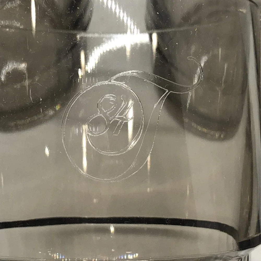 4 TUPPERWARE T84 Acrylic TUMBLERS Preludio Glasses Cups Smoke Gray